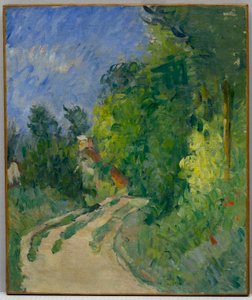 Die kurvenreiche Straße im Unterholz von Paul Cézanne