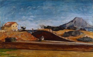 Der Graben mit dem Berg Sainte-Victoire von Paul Cézanne