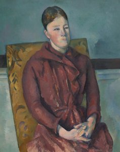 Madame Cezanne in einem gelben Stuhl von Paul Cézanne