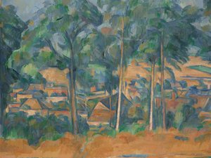 Dorf hinter Bäumen (Marines), ca. 1898 von Paul Cézanne
