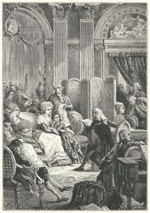 Ein Salon zu Beginn der Herrschaft von Ludwig XVI. von Frankreich von Paul Dominique Philippoteaux
