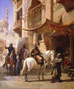 Arabische Krieger in einer Straße