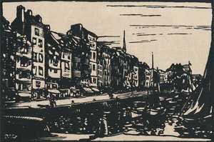Honfleur - Le Vieux Bassin, 1919 von Paul Elie Gernez