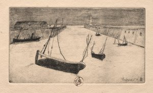 Sechs Radierungen: Tréport von Paul Gachet