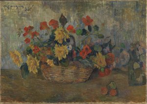 Korb mit Blumen, 1884 von Paul Gauguin