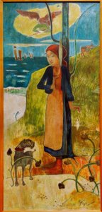 Bretonisches Mädchen beim Spinnen (Johanna von Orléans)