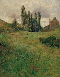 Hunde laufen auf einer Wiese, 1888 von Paul Gauguin