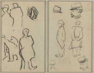 Figurenstudien; Studien von Soldaten (verso)