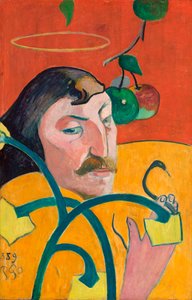 Selbstporträt mit Heiligenschein von Paul Gauguin