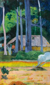 Hütte unter den Bäumen von Paul Gauguin