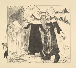 Freuden der Bretagne, aus der Serie Volpini von Paul Gauguin