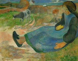 Die Kuhhirtin, oder Junge Bretonin von Paul Gauguin