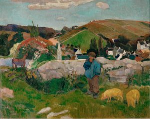 Landschaft in der Bretagne von Paul Gauguin