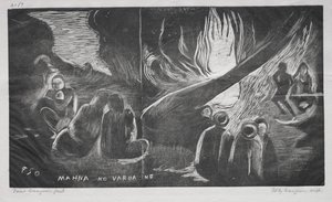 Noa Noa, Der Teufel spricht Mahna No Varua Ino, 1893-94 von Paul Gauguin