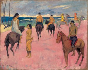 Zu Pferd am Meeresufer II von Paul Gauguin