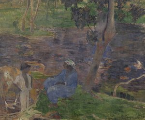 Am Ufer des Sees, Martinique von Paul Gauguin