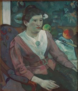 Porträt einer Frau mit Stillleben von Cézanne – Marie Derr
