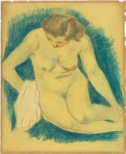 Sitzender Akt von oben gesehen von Paul Gauguin