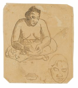 Sitzende tahitianische Frau (recto); Stehende tahitianische Frau (verso)