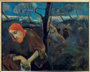 Selbstporträt oder „Christus im Garten Gethsemane“ Gemälde von Paul Gauguin (1848-1903) 1889 Palm Beach. Norton Museum of Art von Paul Gauguin