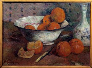 Stillleben mit Orangen. Gemälde von Paul Gauguin, circa 1880 von Paul Gauguin