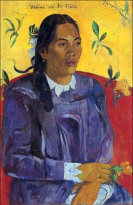 Tahiti: Vahine No Te Tiare (Frau mit einer Blume), Paul Gauguin (1891)
