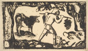 Tahitianerin trägt Bananen, 1898-99 von Paul Gauguin