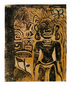Tahitianisches Idol—die Göttin Hina