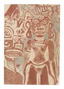 Tahitianisches Idol—die Göttin Hina von Paul Gauguin