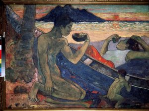 Te Vaa (Das Kanu) von Paul Gauguin