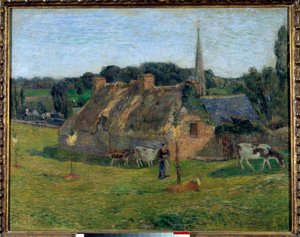 Das Derout Lollichon Feld und die Kirche von Pont Aven von Paul Gauguin