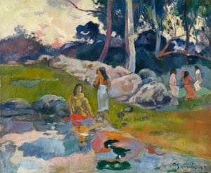 Frauen am Flussufer, ca. 1892 von Paul Gauguin