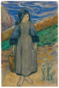 Junge Bretonin am Meer; Jeune Bretonne au bord de la mer, 1889