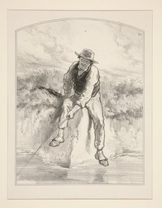 Angeln mit der Leine von Paul Gavarni
