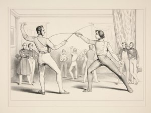 (Fechtstunde) von Paul Gavarni