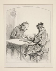 (Die Karten) von Paul Gavarni