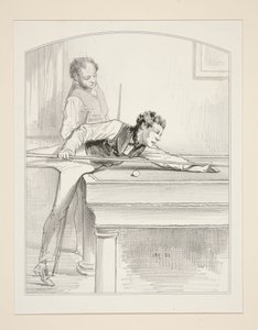 (Der Billardtisch) von Paul Gavarni