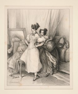 (LE CORSET.) von Paul Gavarni