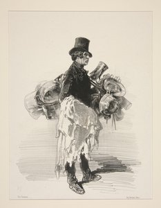 (Kasserollenhändler. Englische Physiognomie.) von Paul Gavarni