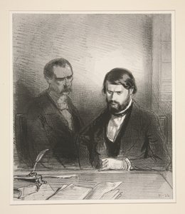(Vor dem Notar.) - Es geht also um die Abtretung des Eigentums von Argencourt... von Paul Gavarni