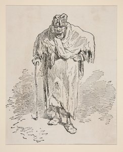 (Alte Bettlerin) von Paul Gavarni