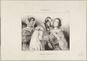 Nr. 1 der Serie „Transaktionen“ von Paul Gavarni