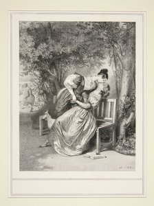 Pensionatsfreundschaft. von Paul Gavarni
