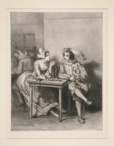 Nach dem Kontertanz von Paul Gavarni