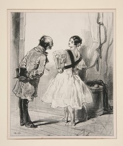 Ah! Mademoiselle, Sie haben uns eine Pirouette ausgeführt... von Paul Gavarni