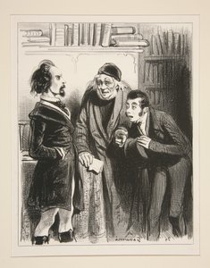 Alcibiade Cliquet trägt einen Brief... von Paul Gavarni