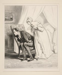 Am Tag seiner Hochzeit Koliken haben... von Paul Gavarni