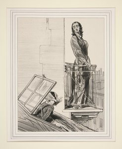 Guter Ruf ist besser als ein goldener Balkon. von Paul Gavarni