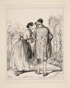 Was man nach dem Geliebten am meisten liebt, ist der Vater des Geliebten. von Paul Gavarni