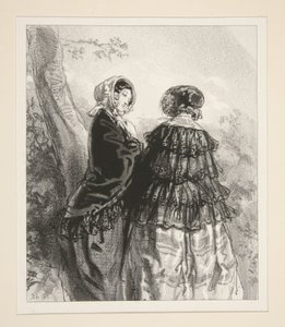Es ist ernst zu denken, liebe Dame, aber das Einzige, was die Ehemänner vieler ehrbarer Frauen bei diesen Drolligkeiten finden können... von Paul Gavarni
